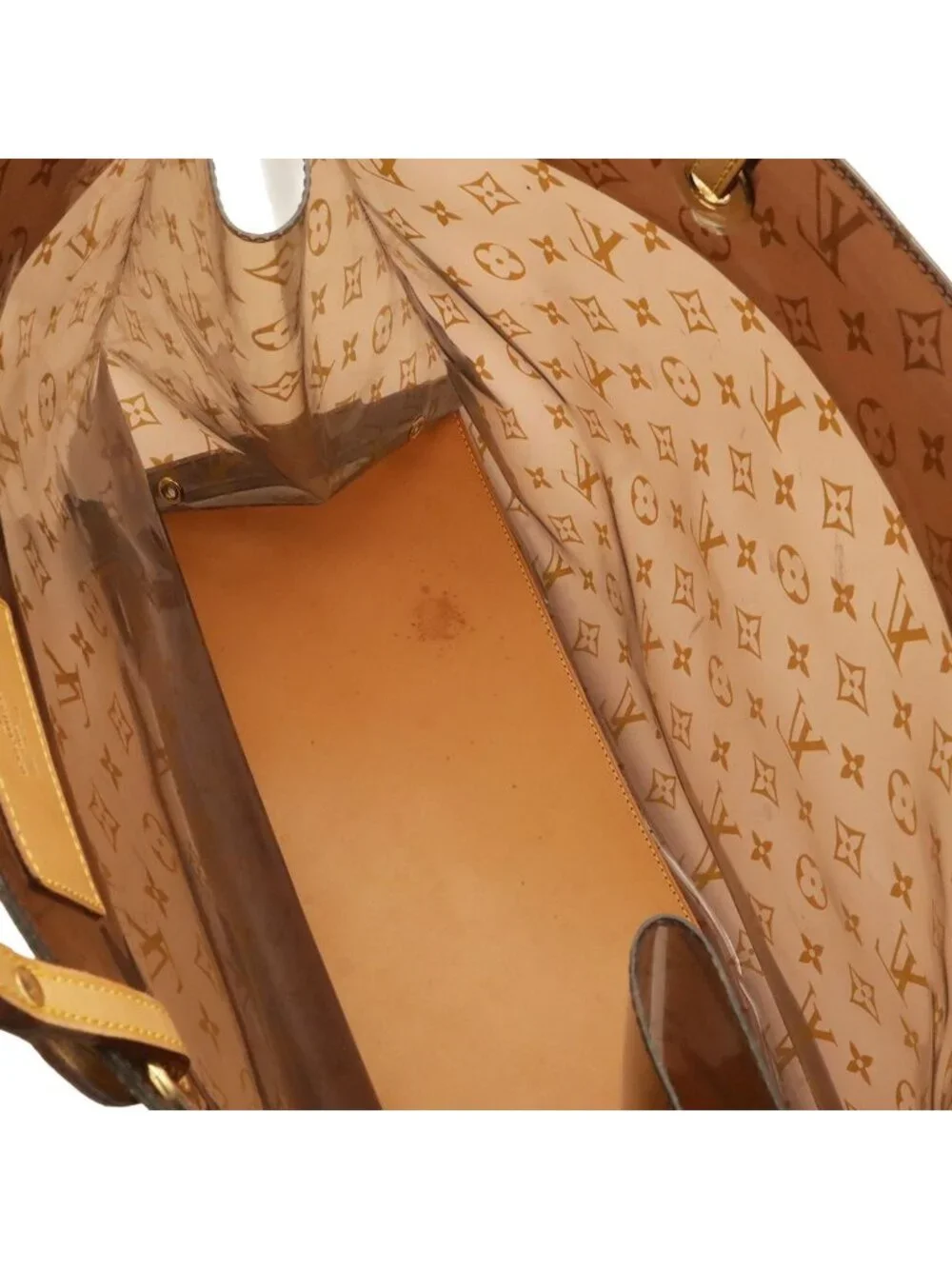 Louis Vuitton Monogram Vinyl Cover Cruz Tote Shoulder Bag Beach Clear Brown